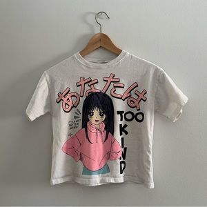 Zara Japanime Manga t shirt, size 8